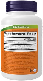 NOW Foods Supplements, Garcinia (Garcinia Cambogia) 1,000 mg, Healthy Metabolism*,Weight Loss, 120 Tablets