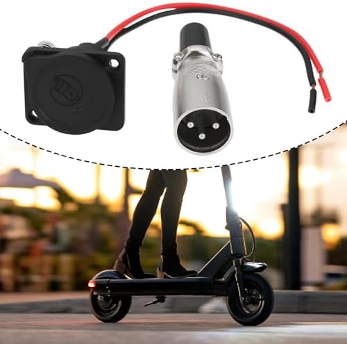 3Pin XLR Female Charging Port Cable and Male Connecter Plug Electric Scooter Wheelchair