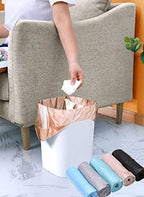 4 GALLON Bathroom Trash Bags, 300 Counts Small HANDLES Garbage Bags for Office, Bathroom Wastebasket Waste Bin Colorful Portable Rubbish Bags (Mixed, 300 Counts)