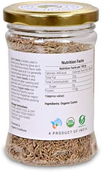 Orgrain India USDA Certified Organic Cumin/Jeera Seeds Whole (Cuminum cyminum) 120g