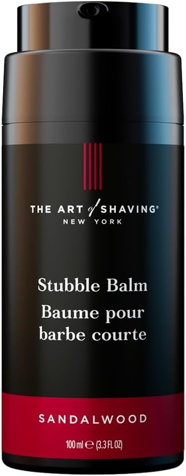 The Art of Shaving Beard Balm, Conditioner for Stubble to Hydrate Skin and Hair, Sandalwood, 3.3 Oz