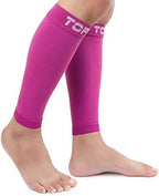 TOFLY® Calf Compression Sleeve for Men & Women, 1 Pair, Footless Compression Socks 20-30mmHg for Leg Support, Shin Splint, Pain Relief, Swelling, Varicose Veins, Maternity, Nursing, Travel, Rose L