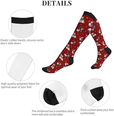 Compression Socks Women Knee High Support Circulation Stockings for Running Cycling Flying