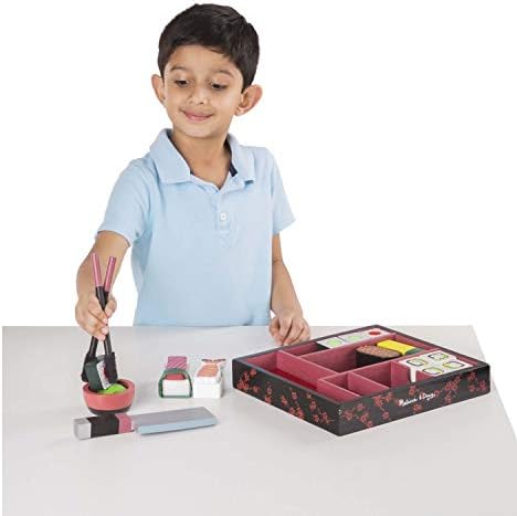 Melissa & Doug Sushi Slicing Wooden Play Food Set