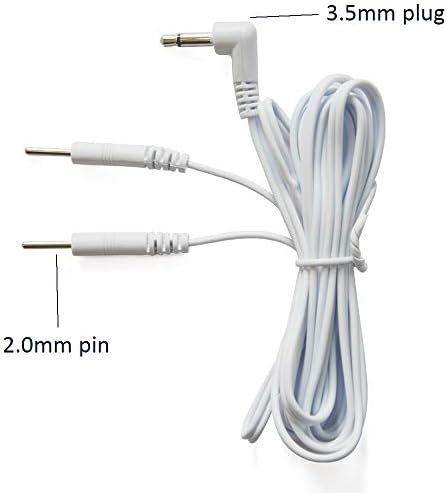 10pcs/lot DC 3.5mm Electrode Wires Tens EMS Machine 2-pin Cables Standard Connection 3.5mm Reusable 2mm Plug in Long-Life Massage Machine