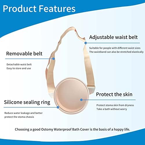 Ostomy Shower Cover,Ostomy Supplies,Stoma Waterproof Bath Cover for Ostomy, Colostomy, Ileostomy Shower Wound Protector