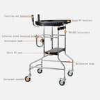 Aid Four-Pointed Cane Aluminum Alloy Lower Limb Rehabilitation Equipment Support Tool Adult (Color : Black)