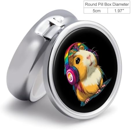 Colorful Guinea Pigs Travel Pill Case Portable Pill Box Containers Pill Organizer for Purse Pocket