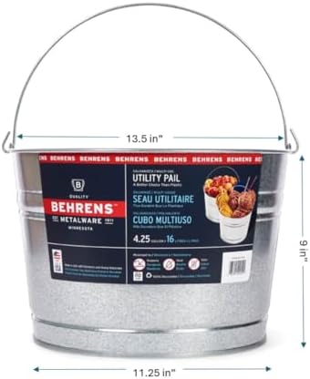 Behrens 4.25 Gallon Galvanized Steel Pail (1 Pail)