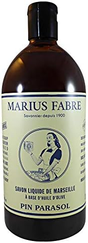 Marius Fabre Savon de Marseille Liquid Soap 1Litre - Natural Pine Fragrance (Refill Bottle) by Marius Fabre