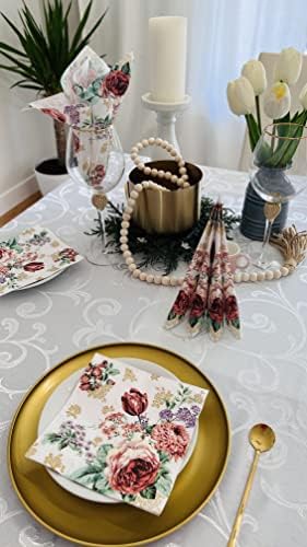 AM Décor - 20 Count Soft 3-Ply Tissue Decoupage Luncheon Paper Napkins -13" x 13" (Unfolded) (Mysterious Roses, 13x13 Inch (Pack of 20))