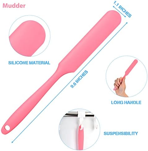 Mudder 3 Pcs Non-stick Wax Spatulas Silicone Waxing Applicator Hair Removal Sticks Applicator Spatula Reusable Hard Wax Scraper for Home Salon Body Use(Pink, Blue, Green)