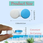 4 Pack Contact lens case Bulk Contact Lens Soak Storage Box Holder Container(Blue)