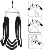 Sex Swing Ceiling Adult BDSM Bondage 360 Spinning Indoor Bedroom Swing Sex Toys for Women Adults Couples with Steel Triangle Frame Heavy Duty Holds Up to 800LBS Sweatshirt