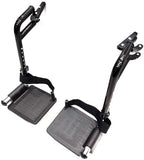 Wheelchair Swing Away footrests,Economy Footrest for Standard Wheelchairs and Transport Chair, Composite Footplates and Heel Loops,Universal Swing-Away Footrests, Same Function as PP-SF.(1 Pr, Black)