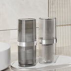 Travel Toothbrush Cup Case, Toothbrush Travel Container Portable Travel Toothbrush Holder Toothpaste Storage for School Camping Business Trip Bathroom (Grey)