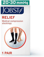 JOBST Relief 20-30 mmHg Compression Stockings, Knee High, Open Toe | Compression Socks for Women/ Men for Tired, Aching or Swollen Legs, Minor Varicosities