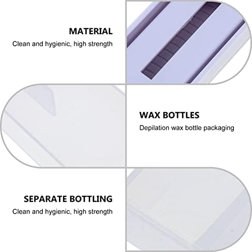 2pcs Hair Removal Empty Plastic Storage Bin Cosmetics Roller for Waxing Wax Storage Holder Plastic Containers Depilatory Wax Bottle Abs Body Plastic Bottle Travel White