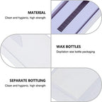 2pcs Hair Removal Empty Plastic Storage Bin Cosmetics Roller for Waxing Wax Storage Holder Plastic Containers Depilatory Wax Bottle Abs Body Plastic Bottle Travel White