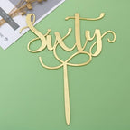 Acrylic 60th Birthday Cake Topper, Sixty Cake Topper, Cheers to 60 Years Old /60th Anniversary Party Decorations Supplies