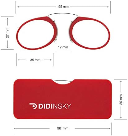 DIDINSKY Reading Glasses for men and women. Prescription glasses With Pocket Hard Case. Stylish frameless glasses for Optimal comfort. Fashion Magnifying glass for reading. Klein +1.0 – ORSAY