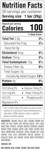 CLIF BAR Minis - Chocolate Brownie Flavor - Made with Organic Oats - 4g Protein - Non-GMO - Plant Based - Snack-Size Energy Bars - 0.99 oz. (20 Pack)