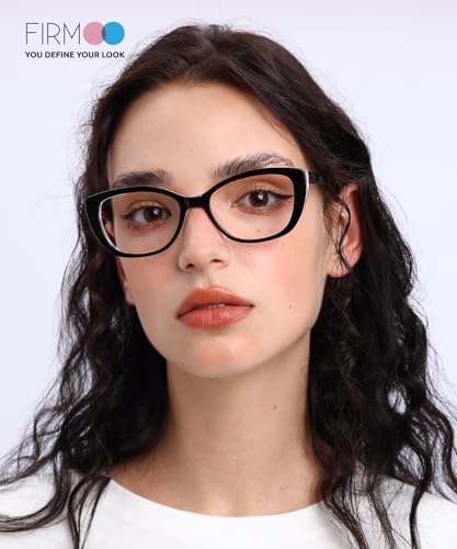 Firmoo Blue Light Blocking Computer Reading Glasses Vintage Cateye Acetate Frame for Women 0.5x-3.0x