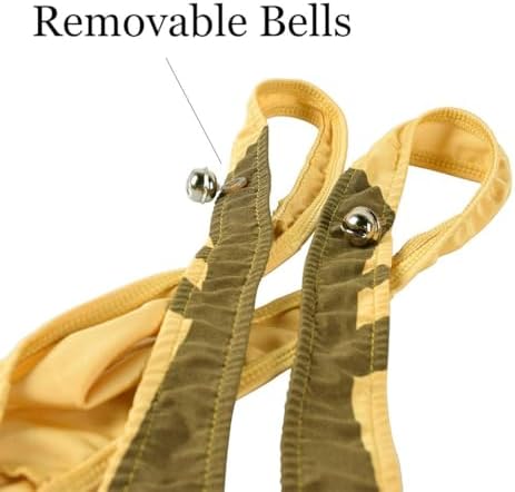 Christmas Gag Gifts for Men, Reindeer Mankini Men Funny Thongs Underwear with Bells Pranks for White Elephant Exchange Gifts, Valentine's Day, Xmas