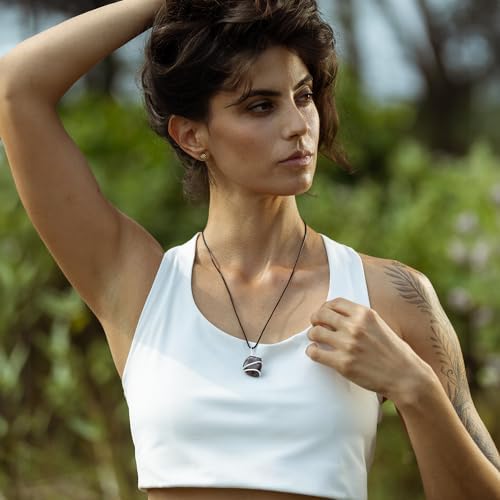 Ayana Crystals Garnet Tumbled Pendant Necklace - Handcrafted with Ethically Sourced Genuine Garnet Stones, January Birthstone Necklace, Spiritual and Emotional Benefits, Chakra Balancing, for Women