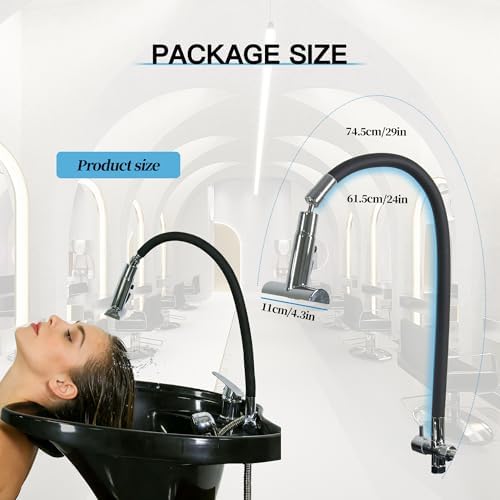 Head Spa Waterfall Equipment, Adjustable Shampoo Bowl Water Circulation Rack, Scalp Massage Water Outlet Basin Attachment Rack for Salon Home Massage