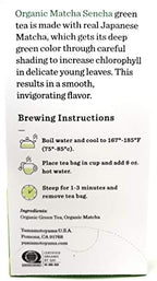 Yamamotoyama Organic Matcha Sencha Premium Green Tea (2 Pack, Total of 16oz)