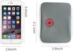 Portable Mini First Aid Bag Empty, Small Size Travel Medicine Pouch Double Zippers Handy Pills Pocket for Travel Home (Gray)