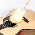 Wool Lambswool Cleaning Brush Duster,Wood Handle,Hanging Rope,Anti-Static,Comfortable Grips, for Piano,Guitar and Other Stringed Instruments and Office, Home and Car etc