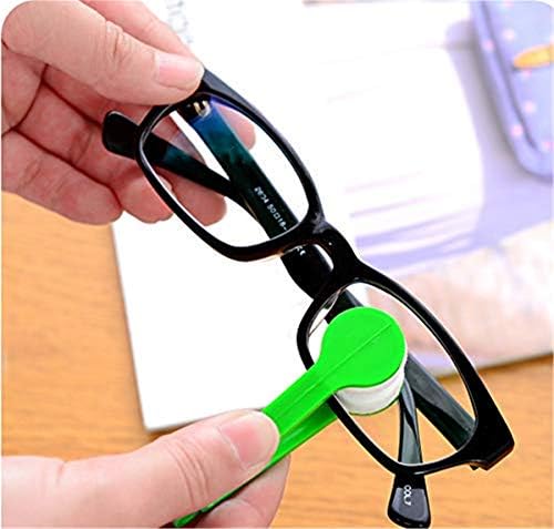 5 Pcs Mini Sun Glasses Eyeglass Microfiber Spectacles Cleaner Soft Brush Cleaning Tool Mini Microfiber Glasses Eyeglasses Cleaner Cleaning Clip (Blue,Green,Black,Red,Orange)