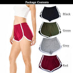 Cameway 4 Pack Women's Cotton Yoga Dance Short Pants Sport Shorts Summer Athletic Cycling Hiking Sports Shorts