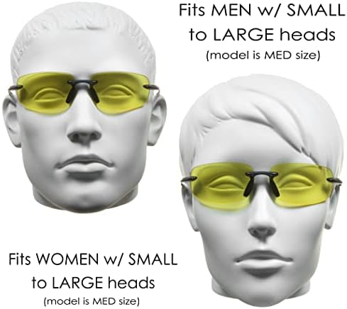proSPORT Bifocal Reader Sunglass Wrap Light Weight Maui Golf Tennnis Cycling Running Rubber Yellow HD Gray Brown Men Women