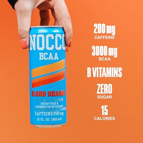 NOCCO BCAA Energy Drink Variety Pack - 12 Fl Oz (Pack of 12) - Sugar Free Caffeinated Drink - Carbonated & Low Calorie with BCAAs, Vitamin B6, B12, & Biotin - Grab & Go Performance Drinks