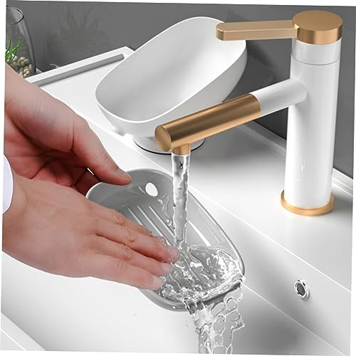 Ciieeo Shower Soap Dish with Cup Self-draining Soap Rack for Bathroom and Kitchen Easy Installation