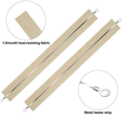 Honoson 10 Pcs 16 Inch Impulse Heat Sealer Replacement Impulse Sealer Parts Strips Replacement Element Service Heat Seal Strips Spare Repair Parts Kit Compatible with F-400, FS-400, PFS-400