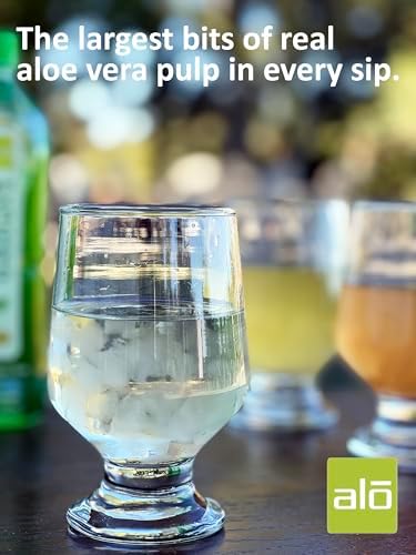 ALO Aloe Vera Juice Drink | CRISP - Fuji Apple + Pear | 16.9 fl oz, Pack of 12 | Plant-Based Drink with Real Aloe Pulp