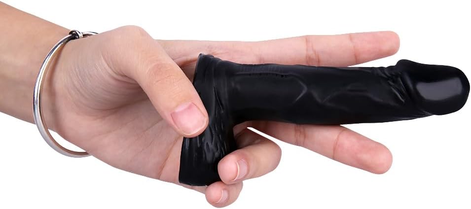 4 Inches Mini Realistic Dildo for Beginners, Adult Sex Toys for G spot Stimulator Anal Plug Playing & Training Sets, Anal Plug Dildos for Women/Men/Gay (Black)