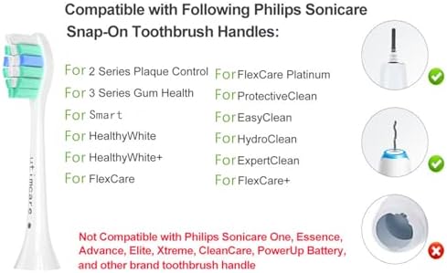 Replacement Toothbrush Heads Compatible with Philips Sonicare Electric Toothbrush, 10 Pack, Refills