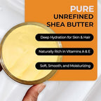 REAL African Shea Butter Pure Raw Unrefined From Ghana"IVORY" 8oz. CONTAINER
