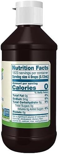 NOW Foods BetterStevia Organic Zero-Calorie Liquid Sweetener, Keto Friendly, Suitable for Diabetics, No Erythritol, 8-Ounce