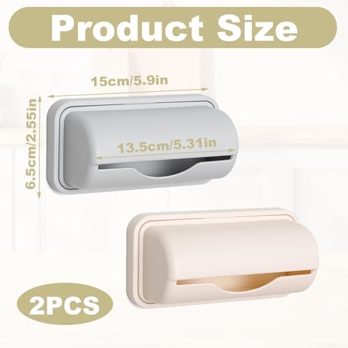 2 Pcs Trash Bag Dispenser,Garbage Bag Dispenser For Inside Trash Can,Trash Can Liner Dispenser For Bottom Of Can, Wall Mount Garbage Bag Dispenser Kitchen Bathroom Toilet Storage Organization