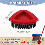 Scrubber Mop Head for Ocedar, Upgrade Scrub Brush for Ocedar, Spin Mop Scrub Brush Head for O Cedar RinseClean 2-Tank, More Bristles Scrub Brush Attachment for Bathroom, Deck, Kitchen Floor Cleaning