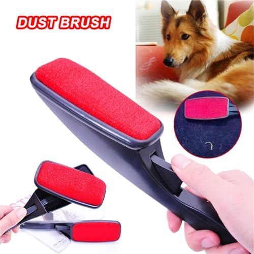 Snacko 3pcs Magic Lint Dust Brush - Pet Hair Remover for Clothing & Upholstery - Swivel Design for Easy Cleaning