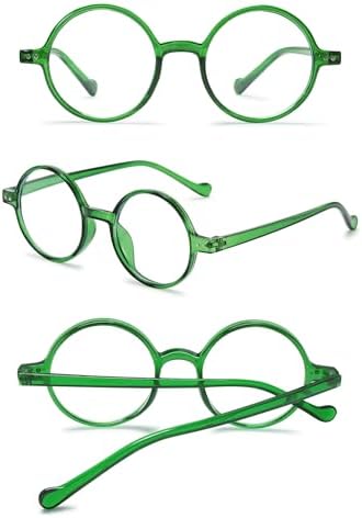 Retro Round Blue Light Blocking Reading Glasses Circle Frame Readers for Women Men Computer Eyeglasses