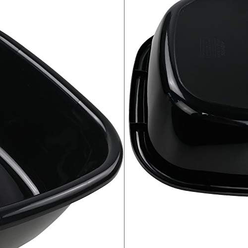 Morcte 4-Pack 8 Quart Small Wash Basin, Black Dish Basin