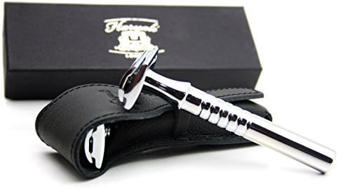 Haryali London Double Edge Safety Razor with Leather Pouch